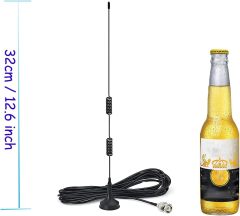 Bingfu 20-1300MHz Police Scanner Antenna Radio Scanner Magnetic Base Antenna HF VHF UHF Ham Radio BNC Male Antenna (2-Pack) Compatible with Uniden Bearcat Whistler Radio Shack Police Radio Scanner