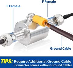 Bingfu Coaxial Lightning Arrestor 75 ohm F Female to F Female Jack DC-3GHz Surge Protector with 90 V Gas Tube Surge Arrester Antenna Lightning Protection for Satellite Cable TV Antenna 2G 3G 4G LTE