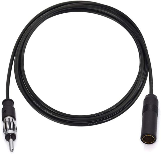Bingfu Car Radio Antenna Extension Cable 4 feet / 48 inch FM AM Radio Car Antenna Extension Cable Cord DIN Plug Connector Coaxial Cable for Vehicle Truck Car Stereo Head Unit CD Media Receiver Player