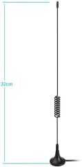 Bingfu Universal Car Stereo Antenna Car FM AM Radio Antenna Magnetic Base Car Radio Antenna Aerial for Vehicle Truck SUV Truck RV Marine Boat Car Stereo Audio Radio Head Unit CD Media Receiver Player