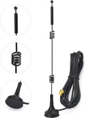 Bingfu Dual Band WiFi 2.4GHz 5GHz 5.8GHz 9dBi Magnetic Base SMA Male Antenna (2-Pack) for Wireless Vedio Security Camera Surveillance Recorder Truck Trailer Rear View Backup Camera Reversing Monitor