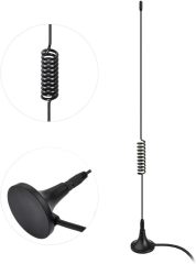 Bingfu Universal Car Stereo Antenna Car FM AM Radio Antenna Magnetic Base Car Radio Antenna Aerial for Vehicle Truck SUV Truck RV Marine Boat Car Stereo Audio Radio Head Unit CD Media Receiver Player