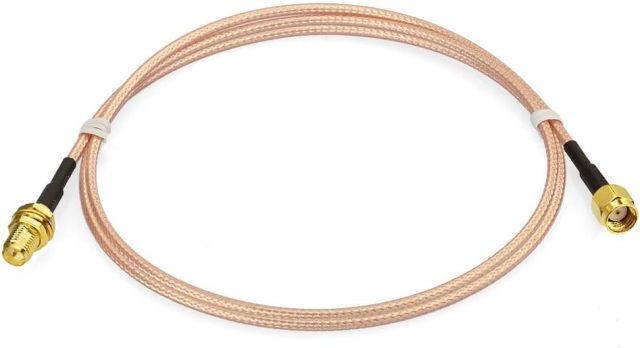 Bingfu WiFi Antenna Extension Cable (2-Pack) RP-SMA Male to RP-SMA Female Bulkhead Mount RG316 Cale 1m 3 feet for WiFi Router Security IP Camera Wireless Mini PCI Express PCIE Network Card Adapter