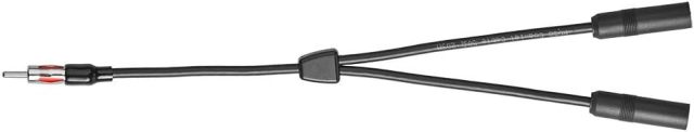 Bingfu Car Antenna Splitter Car FM AM Radio Antenna Adapter Splitter Cable,DIN 1 Male to 2 Female Connector Cable for Vehicle Truck SUV Car Audio Radio Stereo Head Unit Receiver Antenna