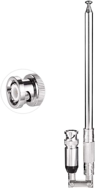 Bingfu 20-1300MHz Police Scanner Antenna 8 Section Telescopic BNC Male Ham Radio Antenna Handheld CB Radio Antenna Compatible with Uniden Bearcat Whistler Radio Scanner Cobra Midland Portable CB Radio