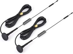 Bingfu 4G LTE 7dBi Magnetic Base MIMO SMA Male Antenna (2-Pack) Compatible with 4G LTE Wireless CPE Router Hotspot Cellular Gateway Industrial IoT Router