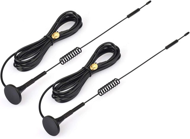Bingfu 4G LTE 7dBi Magnetic Base MIMO SMA Male Antenna (2-Pack) Compatible with 4G LTE Wireless CPE Router Hotspot Cellular Gateway Industrial IoT Router