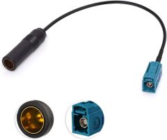 Bingfu Universal Vehicle Car Stereo FM AM Radio Antenna Adapter Cable Fakra Z Female to DIN Socket Connector Cable 15cm 6 inch for Car Stereo Audio HD Radio Head Unit CD Media Player Receiver