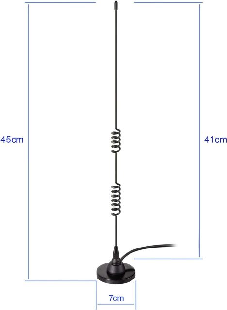 Bingfu Mobile Ham Radio Antenna Dual Band VHF UHF 136-174MHz 400-520MHz Amateur Radio Antenna Magnetic Base PL259 Male Antenna for BTECH ICOM Midland Yaesu TYT AnyTone Mobile Ham Radio