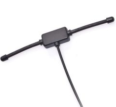 Bingfu Universal Car Stereo AM FM Dipole Antenna,Hidden Adhesive Mount AM FM Radio Antenna for Vehicle Car Truck SUV Radio Stereo Head Unit Receiver Tuner,10 feet Cable DIN Plug Connector