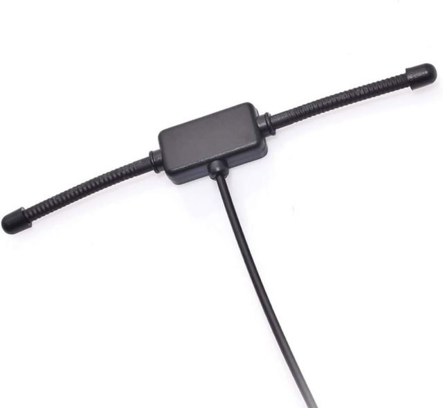 Bingfu Universal Car Stereo AM FM Dipole Antenna,Hidden Adhesive Mount AM FM Radio Antenna for Vehicle Car Truck SUV Radio Stereo Head Unit Receiver Tuner,10 feet Cable DIN Plug Connector