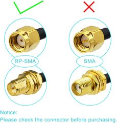 Bingfu WiFi Antenna Extension Cable (2-Pack) RP-SMA Male to RP-SMA Female Bulkhead Mount RG316 Cale 15cm 6 inch for WiFi Router Security IP Camera Wireless Mini PCI Express PCIE Network Card Adapter