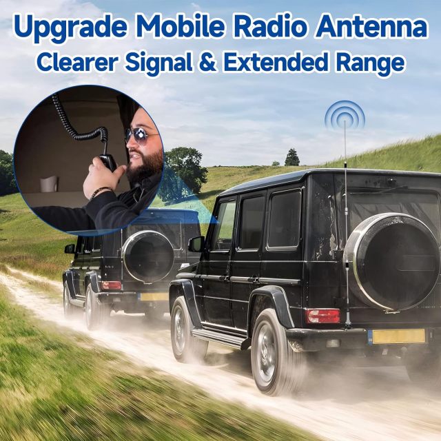 Bingfu High Gain 62inch Mobile Ham Radio Antenna VHF UHF Dual Band 144 430MHz Lip Mount Anti-Rust Antennas PL259 Male 16.5Ft RG58 Cable Vehicle Car Truck Amateur Radio Two Way Radio Antennae