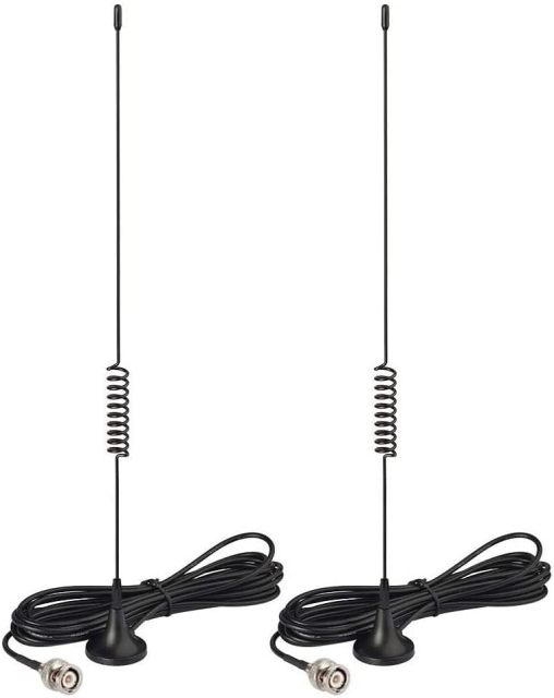 Bingfu Magnetic Base Wireless Microphone Receiver Antenna UHF 400MHz-960MHz BNC Male Antenna (2-Pack) for Wireless Microphone System Receiver Remote Digital Audio Mic Receiver Tuner UHF Ham Radio