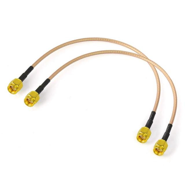 BINGFU SMA Male to SMA Male RG316 Coaxial Jumper Cable 15cm 6 inch (2-Pack) for LNA Low Noise RTL SDR Dongle ADS-B Receiver VNA Vector Network Analyzer Antenna SWR Meter Spectrum Analyzer