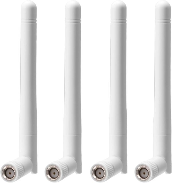 Bingfu External WiFi Antenna RP-SMA 2.4GHz 5GHz 5.8GHz 3dBi Dual Band Wireless Antennas Replacement (4-Pack) for WiFi Router Security IP Camera Access Point USB WiFi Adapter Antennae