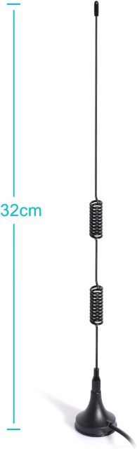 Bingfu Dual Band 978MHz 1090MHz 6dBi Magnetic Base SMA Male MCX Antenna for Aviation Dual Band 978MHz 1090MHz ADS-B Receiver RTL SDR Software Defined Radio USB Stick Dongle Tuner Receiver
