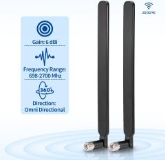Bingfu Long Range 4g Cellular Trail Camera LTE Antenna 6dBi (RP-SMA Male)(2-Pack) Compatible with Spypoint Link Micro Solar EVO Link S Dark Trail Wildlife Hunting Game Cam Mobile Security Camera