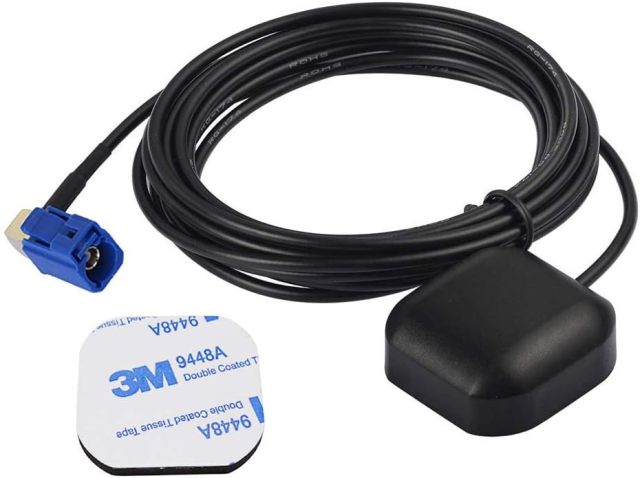 Bingfu Vehicle GPS Navigation Antenna Active GPS Antenna with Fakra C Right Angle Connector Compatible with Car Truck GPS Navigation Receiver System Factory DVD Stereo Head Unit