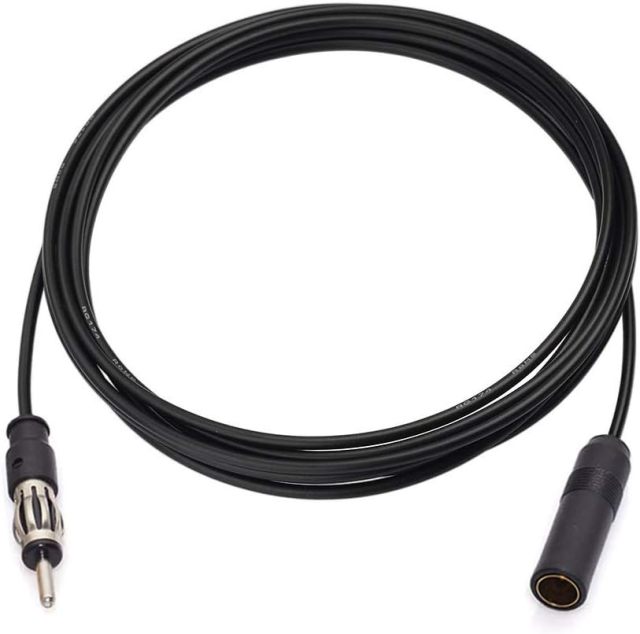 Bingfu Car Radio Antenna Extension Cable 6.5 feet / 2m FM AM Radio Car Antenna Extension Cable Cord DIN Plug Connector Coaxial Cable for Vehicle Truck Car Stereo Head Unit CD Media Receiver Player