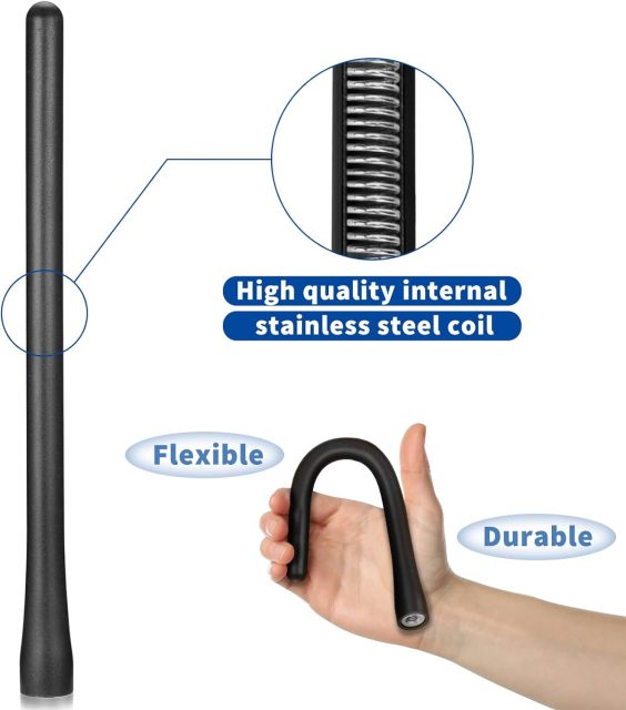 Bingfu Universal Car Roof Antenna Replacement Compatible with Jeep Ford GMC Dodge Chevrolet Hyundai Infiniti Kia Toyota Nissan Chevy Chrysler 200 Fiat 500 Mazda 3 Subaru Forester Honda CRV Vehicle