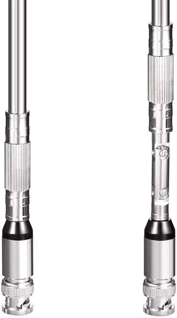 Bingfu 20-1300MHz Police Scanner Antenna 8 Section Telescopic BNC Male Ham Radio Antenna Handheld CB Radio Antenna Compatible with Uniden Bearcat Whistler Radio Scanner Cobra Midland Portable CB Radio
