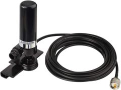 Bingfu Vehicle Ham Radio Mobile Radio Antenna VHF UHF 136-174MHz 400-470MHz Car Truck Amateur Radio Two Way Radio Low Profile Antenna with Lip Mount Fixed Bracket PL259 Male 5m 16.5 feet RG58 Cable