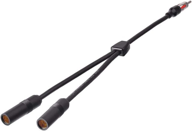 Bingfu Car Antenna Splitter Car FM AM Radio Antenna Adapter Splitter Cable,DIN 1 Male to 2 Female Connector Cable for Vehicle Truck SUV Car Audio Radio Stereo Head Unit Receiver Antenna