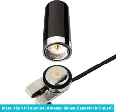 Bingfu Vehicle Ham Radio Mobile Radio Antenna Dual Band VHF UHF 136-174MHz 400-470MHz Amateur Radio Low Profile NMO Mount Antenna for Car Truck Ham Radio Mobile Radio Two Way Radio Marine VHF Radio