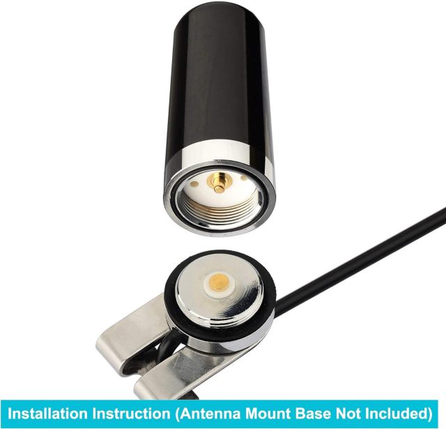 Bingfu Vehicle Ham Radio Mobile Radio Antenna Dual Band VHF UHF 136-174MHz 400-470MHz Amateur Radio Low Profile NMO Mount Antenna for Car Truck Ham Radio Mobile Radio Two Way Radio Marine VHF Radio