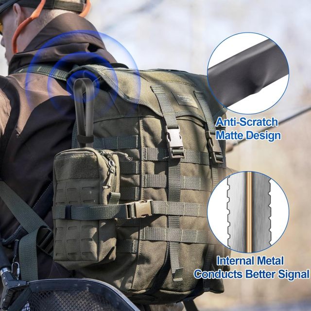 Bingfu Dual Band VHF UHF 136-520MHz 18.5 inch Foldable CS Tactical SMA Female Ham Radio Antenna for  Wouxun Baofeng BF-F8HP UV-5R UV-82 BF-888S GT-3 Handheld Ham Two Way Radio Walkie Talkie