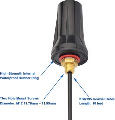 Bingfu Cellular 4g LTE Trail Camera Antenna Wall Mount - with Splitter Cable SMA Female to Dual SMA Male Cable - Compatible with Verizon AT&T T-Mobile Sprint Router Gateway Modem Spypoint Trail Camera