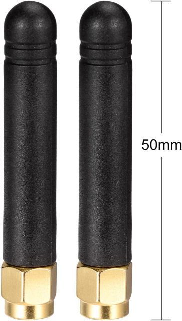 Bingfu Small Dual Band WiFi 2.4GHz 5GHz 5.8GHz MIMO RP-SMA Male Antenna (2-Pack) for FPV WiFi Bluetooth USB Adapter Computer PCIe Card WiFi Router Wireless Back Up Camera