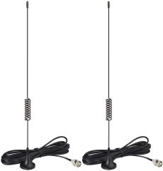 Bingfu Magnetic Base Wireless Microphone Receiver Antenna UHF 400MHz-960MHz BNC Male Antenna (2-Pack) for Wireless Microphone System Receiver Remote Digital Audio Mic Receiver Tuner UHF Ham Radio