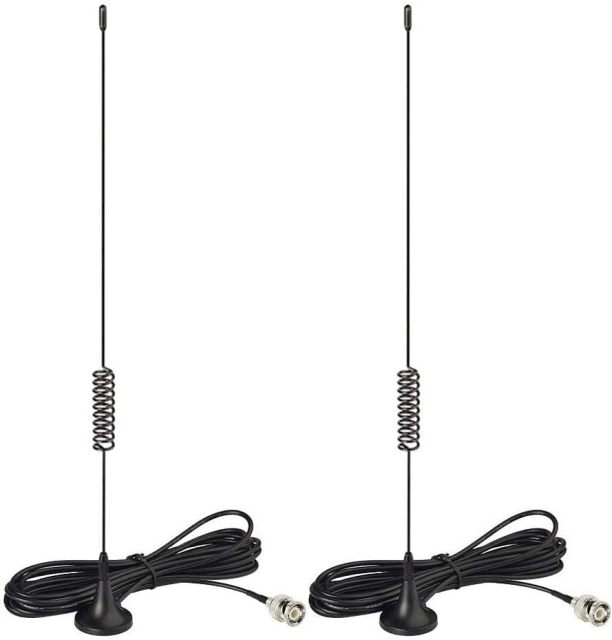 Bingfu Magnetic Base Wireless Microphone Receiver Antenna UHF 400MHz-960MHz BNC Male Antenna (2-Pack) for Wireless Microphone System Receiver Remote Digital Audio Mic Receiver Tuner UHF Ham Radio