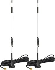 Bingfu 4G LTE 7dBi Magnetic Base MIMO SMA Male Antenna (2-Pack) Compatible with 4G LTE Wireless CPE Router Hotspot Cellular Gateway Industrial IoT Router