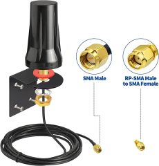 Bingfu Garage Door Gate Opener Antenna for GTO Mighty Mule MM371W MM372W MM571W MM572W MMS100 LiftMaster Ghost Controls Multicode Automatic Gate Opener F Type/SMA/RP-SMA Antenna Extender
