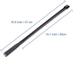 Bingfu Dual Band VHF UHF 136-520MHz 18.5 inch Foldable CS Tactical SMA Female Ham Radio Antenna with 3 feet Extension Relocation Cable for Baofeng BF-F8HP UV-5R UV-82 BF-888S GT-3 Ham Radio