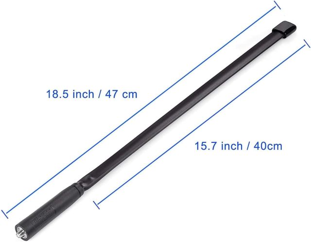 Bingfu Dual Band VHF UHF 136-520MHz 18.5 inch Foldable CS Tactical SMA Female Ham Radio Antenna with 3 feet Extension Relocation Cable for Baofeng BF-F8HP UV-5R UV-82 BF-888S GT-3 Ham Radio