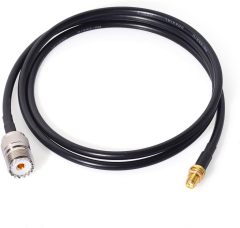 Bingfu Ham Radio Antenna Adapter SMA Female to UHF SO239 Female RG58 Coaxial Jumper Cable 1m 3 feet (2-Pack) for Handheld Ham Two Way Radio Walkie Talkie Baofeng BF-F8HP UV-5R UV-82 BF-888S
