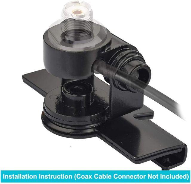 Bingfu Vehicle CB Radio Mobile Radio Antenna Mounting Through Hole Fix Bracket 16mm Hole Lip Mount for Car Truck CB Radio Ham Radio Amateur Radio Antenna UHF SO239 Female Bulkhead Mount Connector