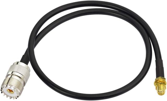 Bingfu Ham Radio Antenna Adapter Cable SMA Female to UHF SO239 Female RG58 Coaxial Jumper Cable 60cm 2 feet for Handheld Ham Radio Two Way Radio  Wouxun Baofeng BF-F8HP UV-5R UV-82 BF-888S GT-3