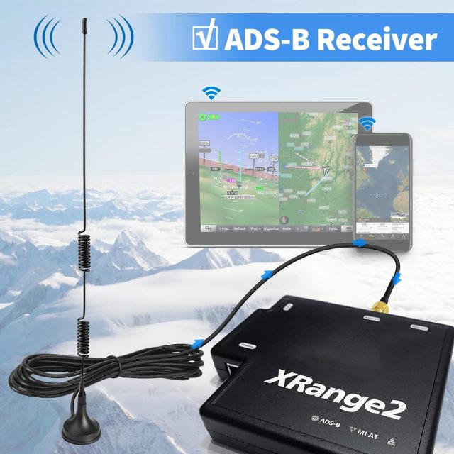 Bingfu Dual Band 978MHz 1090MHz 6dBi Magnetic Base SMA Male MCX Antenna for Aviation Dual Band 978MHz 1090MHz ADS-B Receiver RTL SDR Software Defined Radio USB Stick Dongle Tuner Receiver