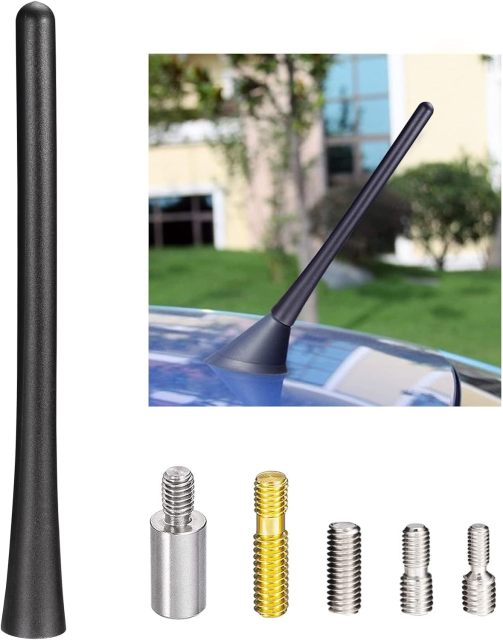 Bingfu Universal Vehicle Roof Mount Antenna Mast 6.3 inch Rubber Car Antenna Replacement Compatible with Ford Chevrolet GMC Jeep Dodge