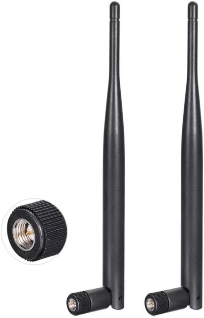 Bingfu 4G LTE Antenna Cellular 6dBi SMA Male Antenna (2-Pack) Compatible with 4G LTE Wireless CPE Router Hotspot Cellular Gateway Industrial IoT Router Trail Camera Game Camera Outdoor Security Camera