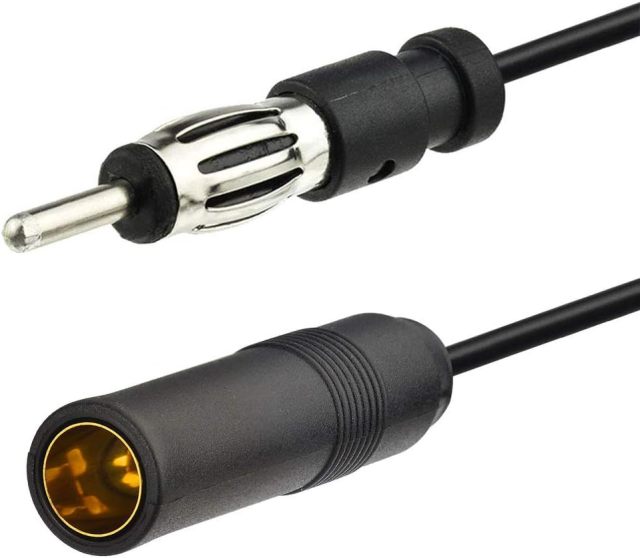Bingfu Car Radio Antenna Extension Cable 4 feet / 48 inch FM AM Radio Car Antenna Extension Cable Cord DIN Plug Connector Coaxial Cable for Vehicle Truck Car Stereo Head Unit CD Media Receiver Player
