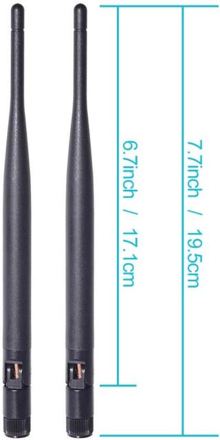 Bingfu Dual Band WiFi 2.4GHz 5GHz 5.8GHz 6dBi RP-SMA Male Antenna 15cm 6 inch U.FL IPX IPEX to RP-SMA Female Pigtail Cable 2-Pack for WiFi Router Wireless Mini PCI Express PCIE Network Card Adapter