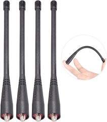 Bingfu Dual Band VHF UHF 136-174MHz 400-470MHz Ham Radio Antenna Handheld Two Way Radio Walkie Talkie SMA Female Soft Antenna 4-Pack for  Wouxun Baofeng BF-F8HP UV-5R UV-82 BF-888S GT-3 Radio