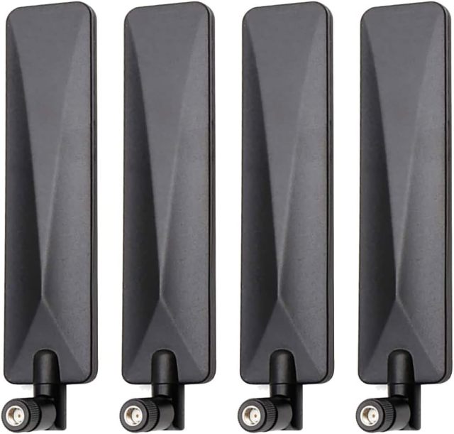 Bingfu 4G LTE Cellular Trail Camera Antenna 9dBi RP-SMA Male (4-Pack) Compatible with Spypoint Link Micro Solar EVO Link S Dark Wildlife Hunting Game Cam Outdoor Mobile Security Camera
