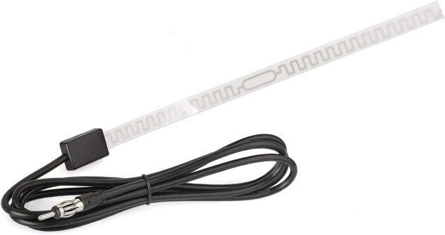 Bingfu Car Hidden Antenna Car Stereo AM FM Radio Antenna Car Windshield Window Glass Hidden Adhesive Mount Antenna Aerial for Vehicle Truck SUV Car Stereo Audio Radio Head Unit CD Media Receiver